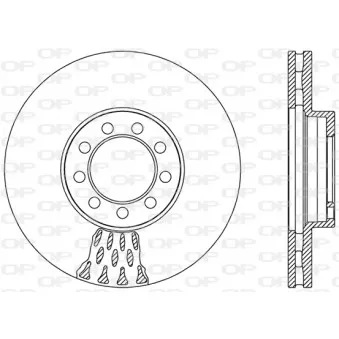 Jeu de 2 disques de frein avant OPEN PARTS BDA2472.20