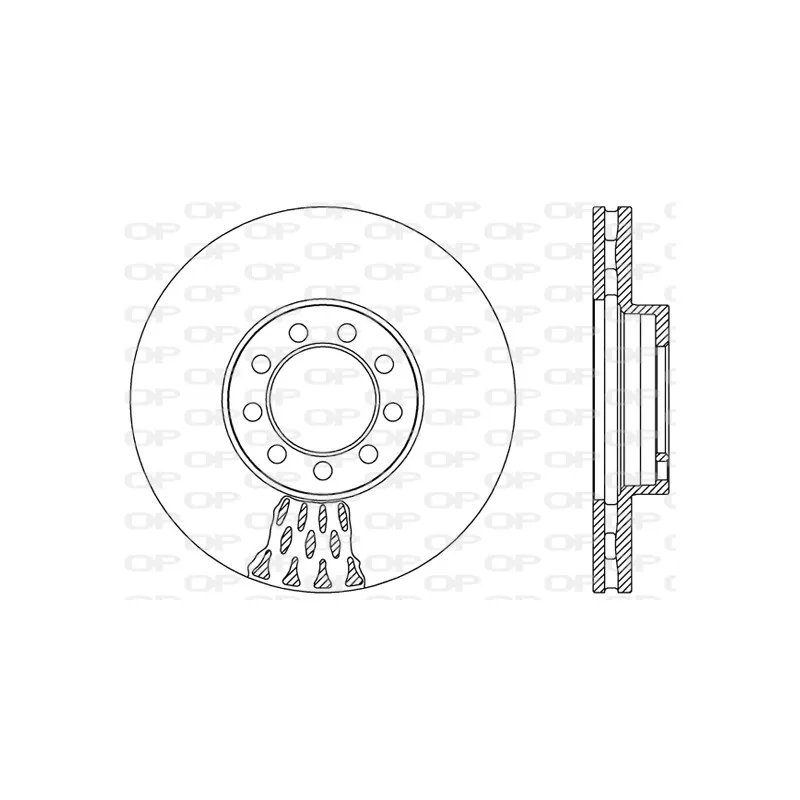 Jeu de 2 disques de frein avant OPEN PARTS BDA2472.20
