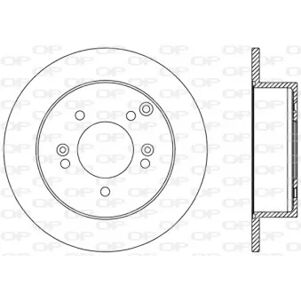 Jeu de 2 disques de frein arrière OPEN PARTS BDA2482.10