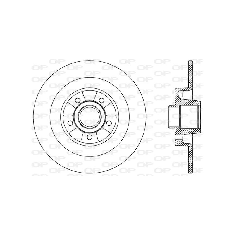 Jeu de 2 disques de frein arrière OPEN PARTS BDA2507.10