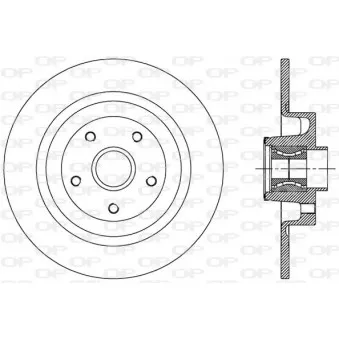 Jeu de 2 disques de frein arrière OPEN PARTS