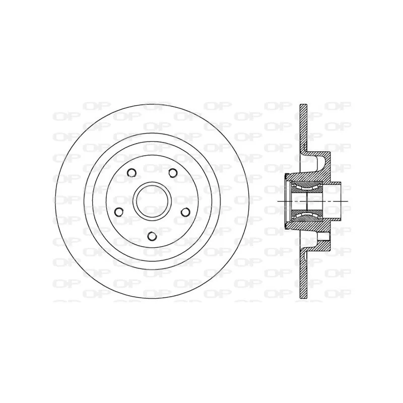 Jeu de 2 disques de frein arrière OPEN PARTS BDA2507.30