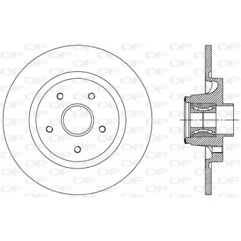Jeu de 2 disques de frein arrière OPEN PARTS