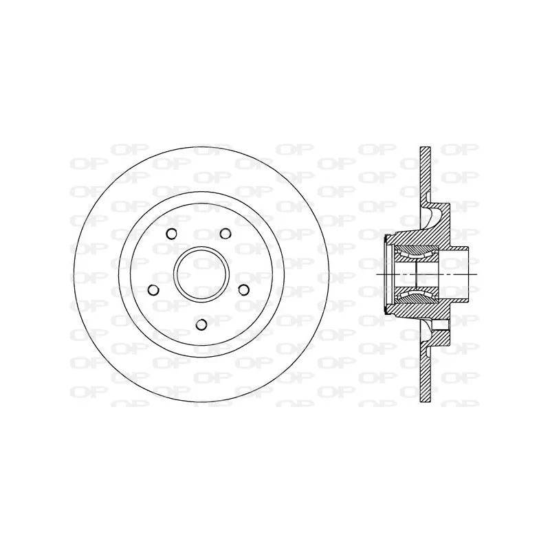 Jeu de 2 disques de frein arrière OPEN PARTS BDA2509.30