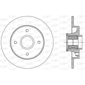 Jeu de 2 disques de frein arrière OPEN PARTS BDA2510.30