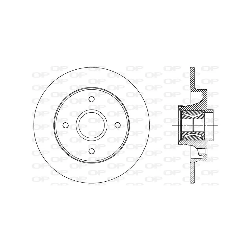 Jeu de 2 disques de frein arrière OPEN PARTS BDA2510.30