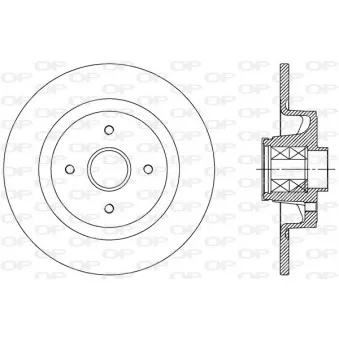 Jeu de 2 disques de frein arrière OPEN PARTS