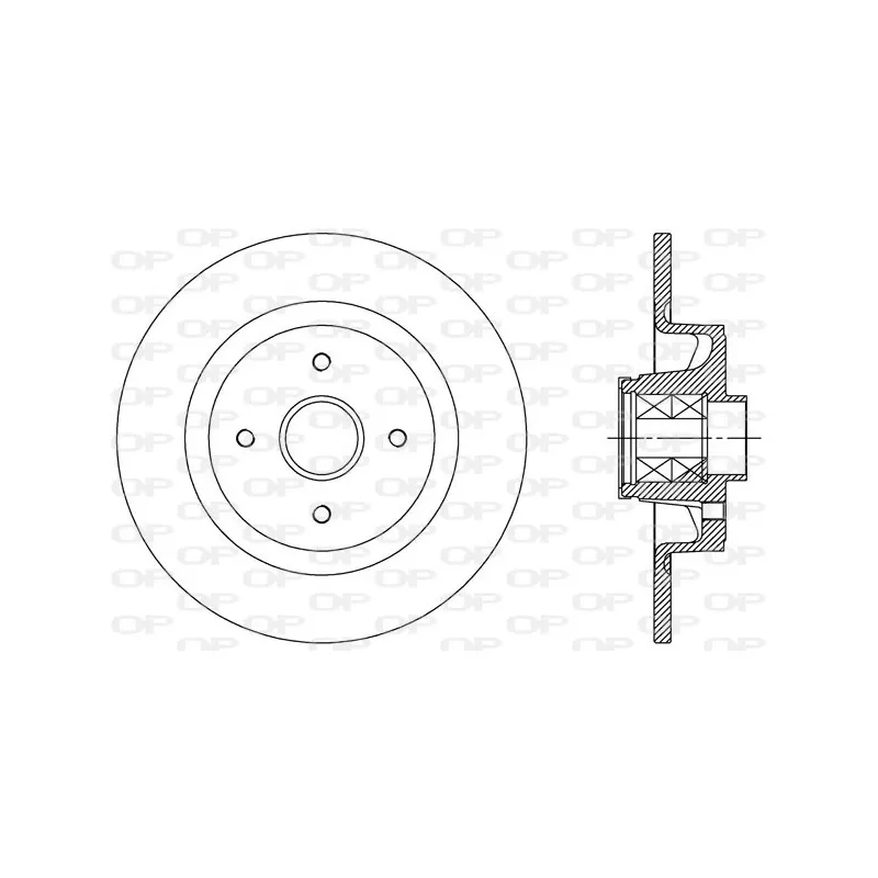 Jeu de 2 disques de frein arrière OPEN PARTS BDA2511.30
