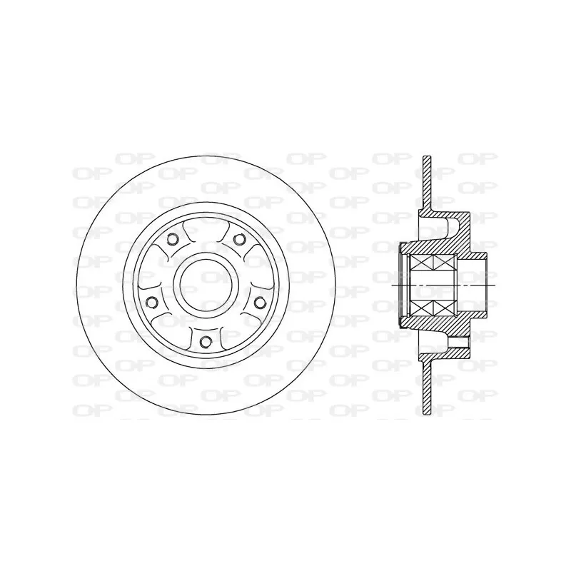 Jeu de 2 disques de frein arrière OPEN PARTS BDA2512.30