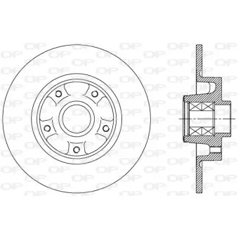 Jeu de 2 disques de frein arrière OPEN PARTS BDA2513.30