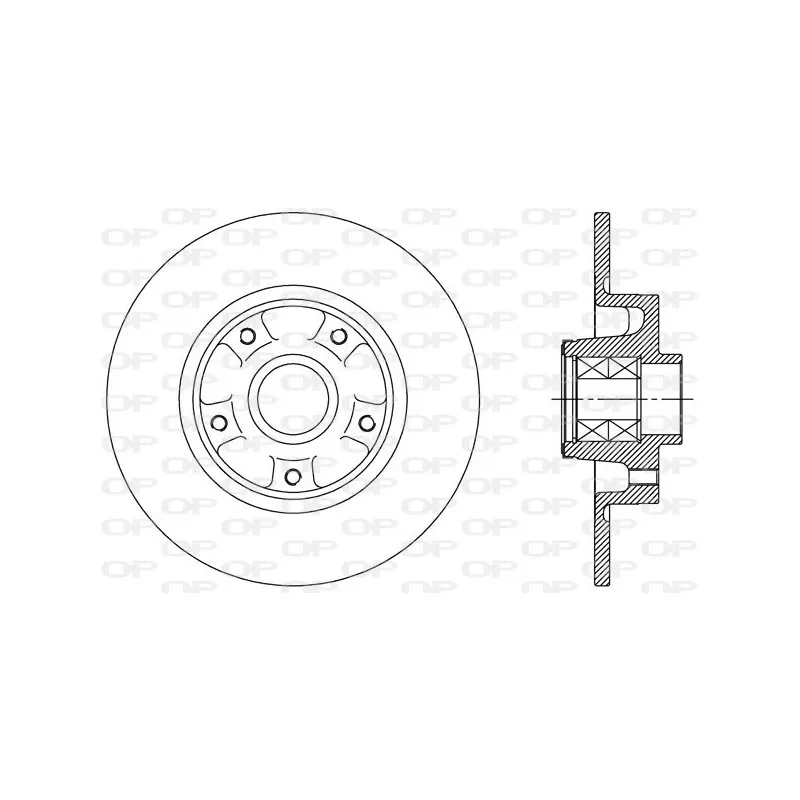 Jeu de 2 disques de frein arrière OPEN PARTS BDA2513.30