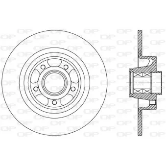 Jeu de 2 disques de frein arrière OPEN PARTS