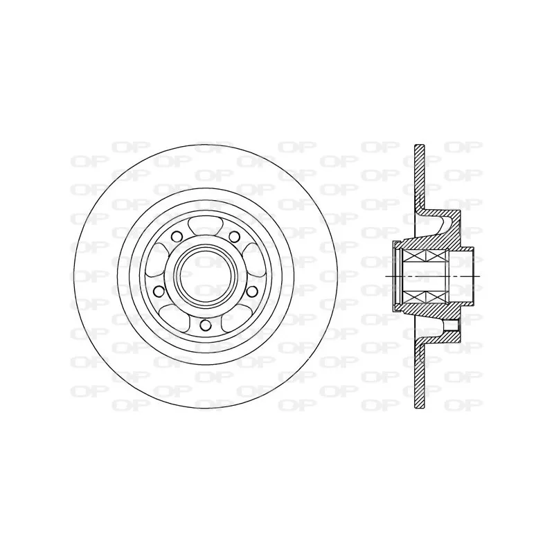 Jeu de 2 disques de frein arrière OPEN PARTS BDA2514.30