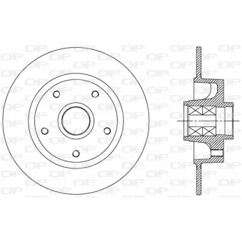Jeu de 2 disques de frein arrière OPEN PARTS BDA2515.30