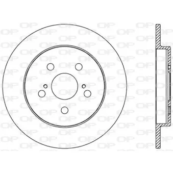 Jeu de 2 disques de frein arrière OPEN PARTS