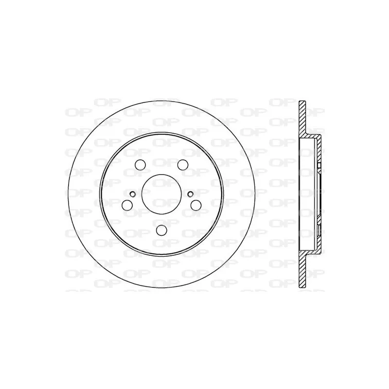 Jeu de 2 disques de frein arrière OPEN PARTS BDA2524.10