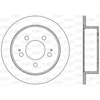 Jeu de 2 disques de frein arrière OPEN PARTS BDA2527.10