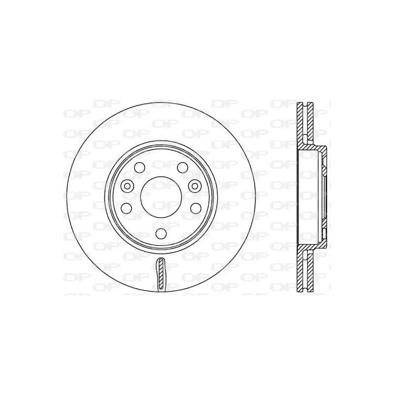 Jeu de 2 disques de frein avant OPEN PARTS BDA2528.20