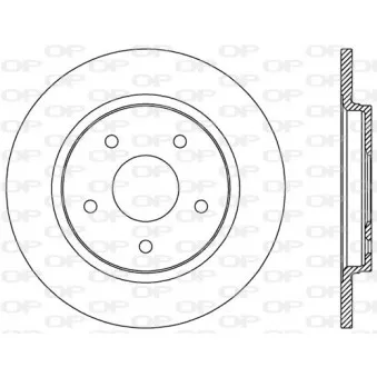 Jeu de 2 disques de frein arrière OPEN PARTS BDA2533.10