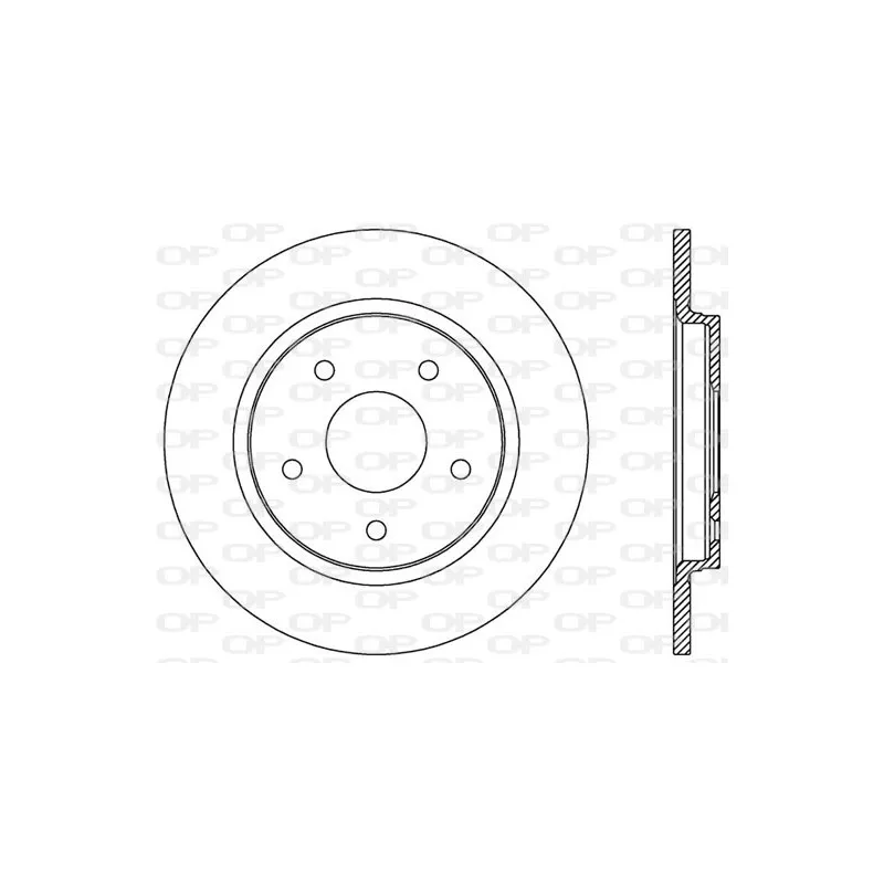 Jeu de 2 disques de frein arrière OPEN PARTS BDA2533.10