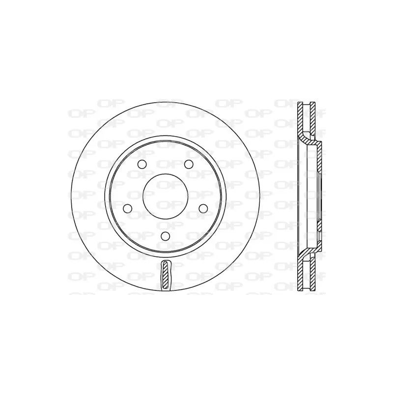 Jeu de 2 disques de frein avant OPEN PARTS BDA2534.20