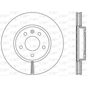 Jeu de 2 disques de frein avant OPEN PARTS BDA2536.20