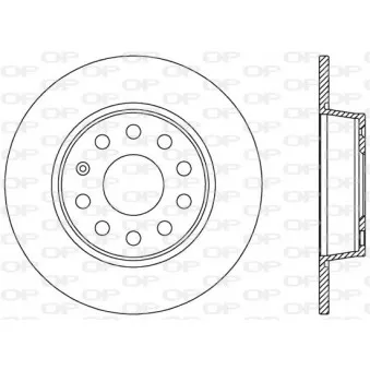 Jeu de 2 disques de frein arrière OPEN PARTS BDA2539.10