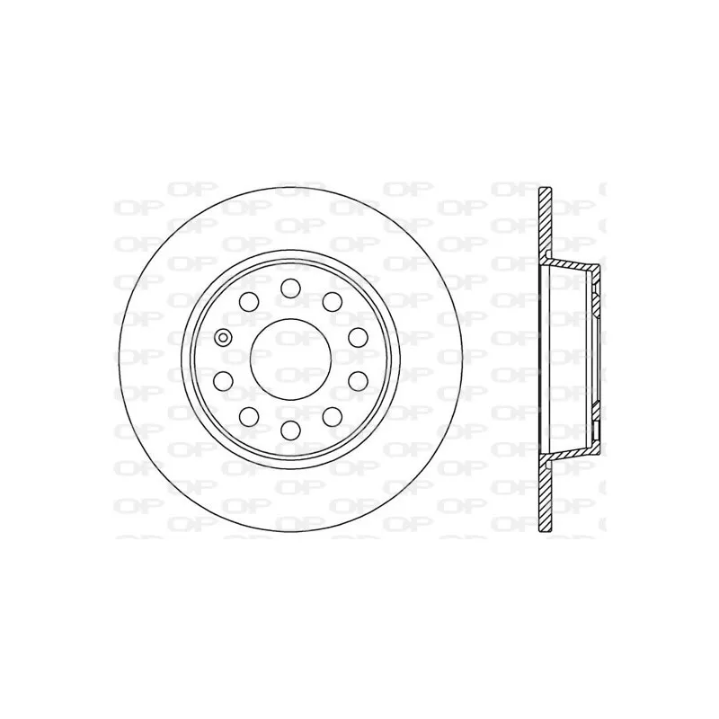Jeu de 2 disques de frein arrière OPEN PARTS BDA2539.10