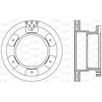 Jeu de 2 disques de frein arrière OPEN PARTS BDA2542.20