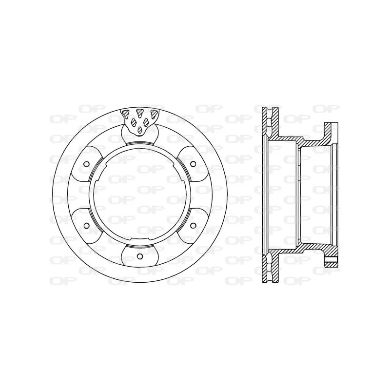 Jeu de 2 disques de frein arrière OPEN PARTS BDA2542.20