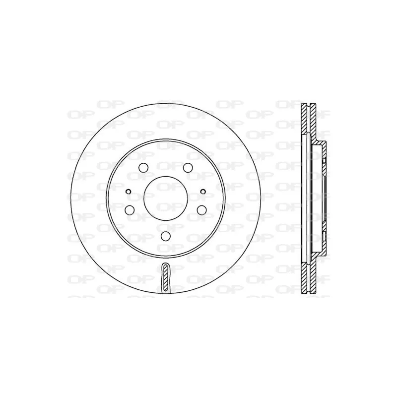Jeu de 2 disques de frein avant OPEN PARTS BDA2552.20