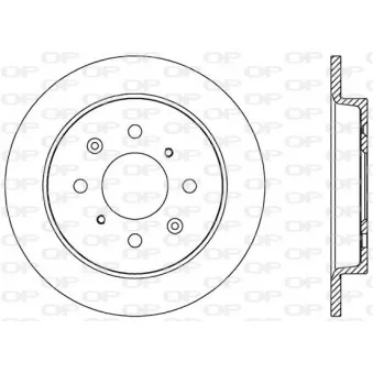 Jeu de 2 disques de frein arrière OPEN PARTS BDA2553.10