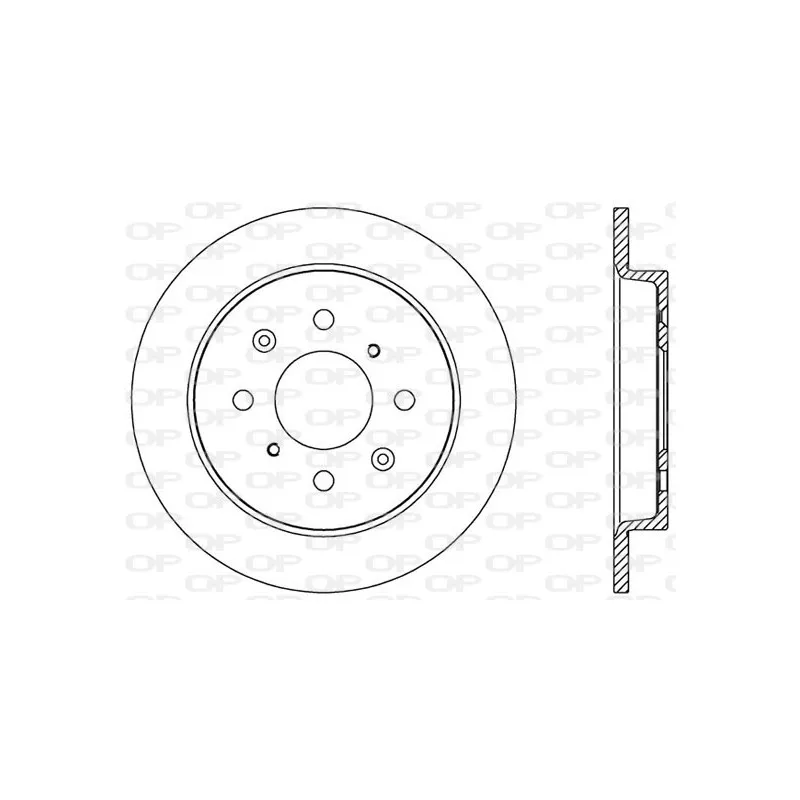 Jeu de 2 disques de frein arrière OPEN PARTS BDA2553.10