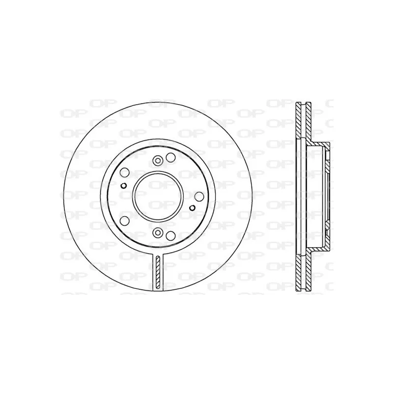 Jeu de 2 disques de frein avant OPEN PARTS BDA2554.20