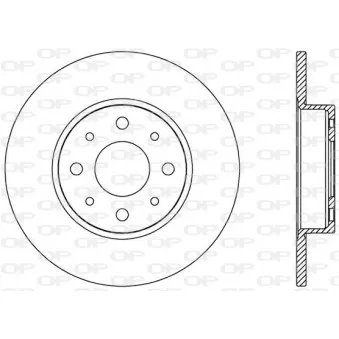 Jeu de 2 disques de frein arrière OPEN PARTS