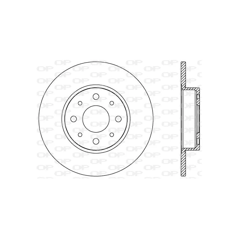 Jeu de 2 disques de frein arrière OPEN PARTS BDA2564.10