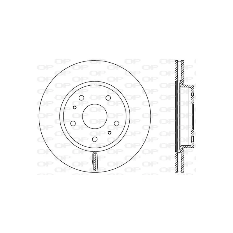 Jeu de 2 disques de frein avant OPEN PARTS BDA2565.20