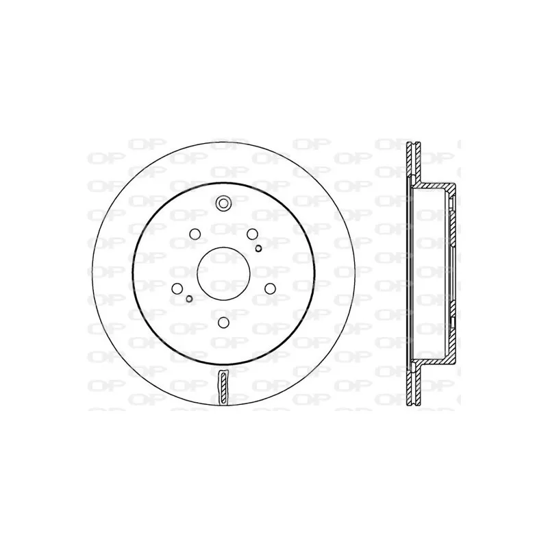 Jeu de 2 disques de frein arrière OPEN PARTS BDA2568.20
