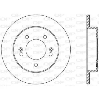 Jeu de 2 disques de frein arrière OPEN PARTS