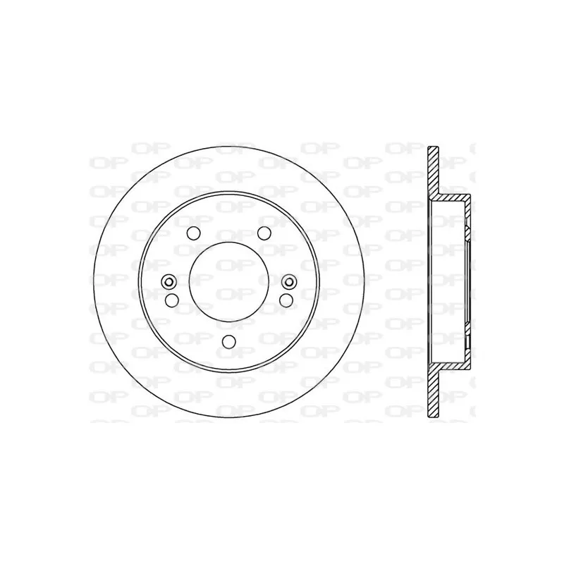 Jeu de 2 disques de frein arrière OPEN PARTS BDA2569.10