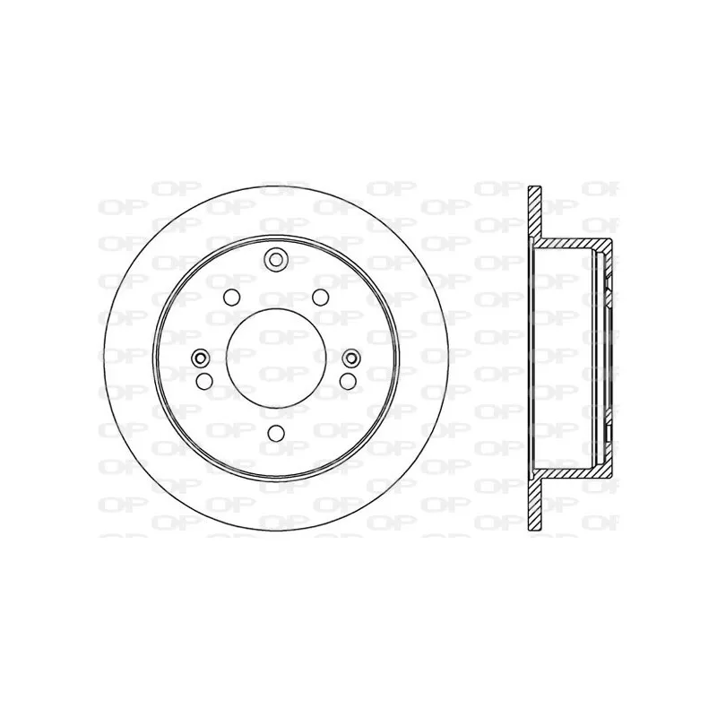 Jeu de 2 disques de frein arrière OPEN PARTS BDA2570.10