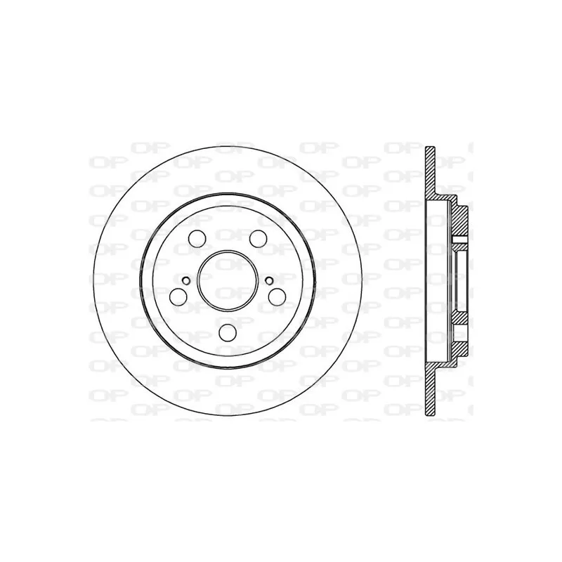 Jeu de 2 disques de frein arrière OPEN PARTS BDA2582.10