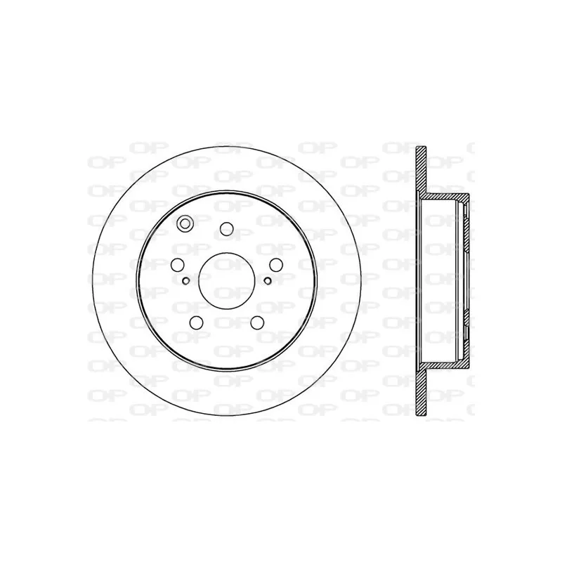 Jeu de 2 disques de frein arrière OPEN PARTS BDA2584.10