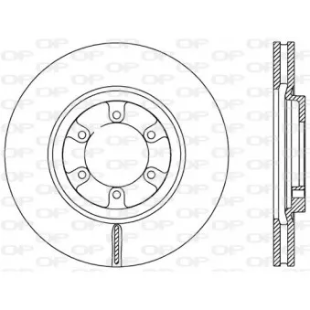 Jeu de 2 disques de frein avant OPEN PARTS BDA2585.20