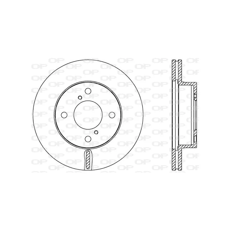 Jeu de 2 disques de frein avant OPEN PARTS BDA2586.20
