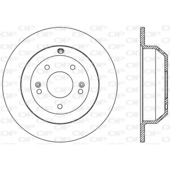 Jeu de 2 disques de frein arrière OPEN PARTS BDA2587.10