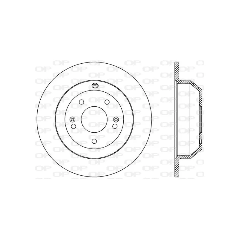 Jeu de 2 disques de frein arrière OPEN PARTS BDA2587.10