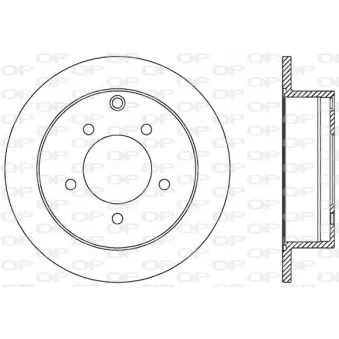 Jeu de 2 disques de frein arrière OPEN PARTS BDA2588.10