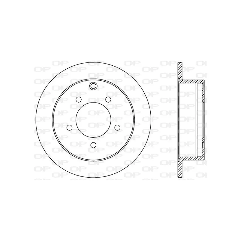 Jeu de 2 disques de frein arrière OPEN PARTS BDA2588.10