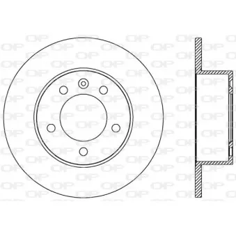 Jeu de 2 disques de frein arrière OPEN PARTS